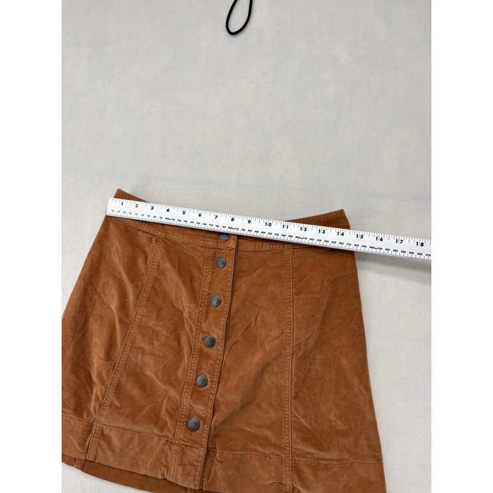 Madewell Sued Mini Skirt Caramel Brown Size 6 - Picture 12 of 15